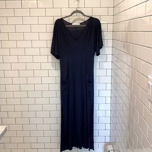 Baltic born navy maternity maxi dress